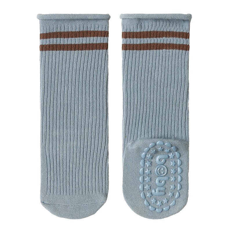 Warmom New Fashion Baby Socks Knee High Boy Girl Infant Toddler Cotton calzini lunghi antiscivolo simpatici calzini antiscivolo per neonate: Blu