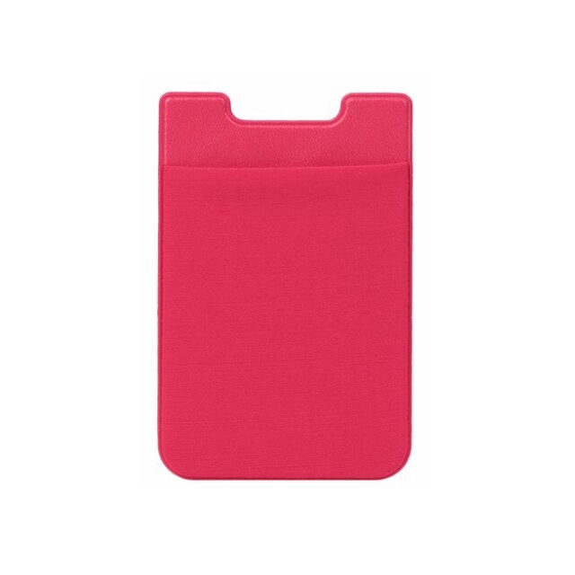 6 kleur Sticker Mobiele Telefoon Terug Kaarten Wallet Case Credit Id-kaart Houder Mobiele Telefoon Kaarthouder Pocket 5.8x8.8 cm: Red