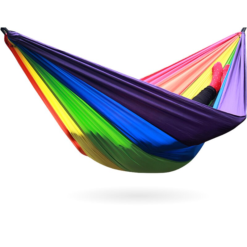 6 Color Rainbow Hammock 300cm Furniture Garden Hamaca Outdoor Swing Double-Hammock Bed Spring Moodes