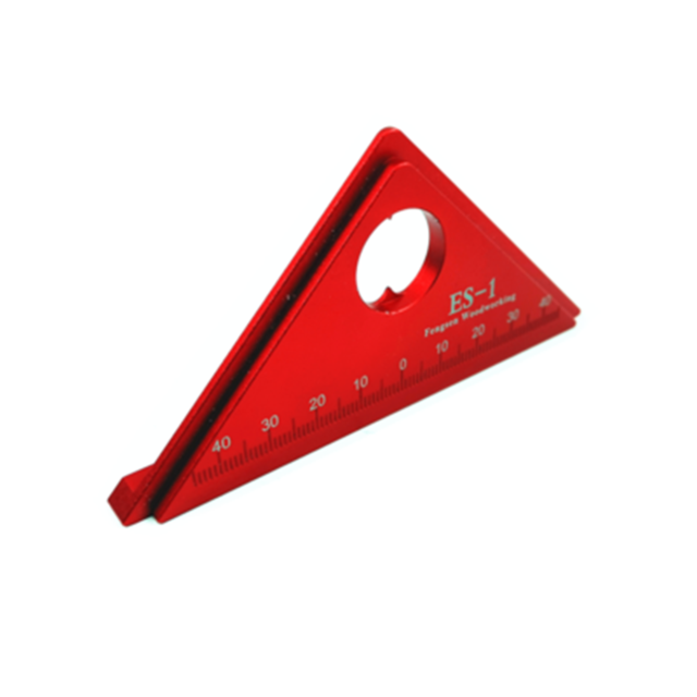 Multi-function Aluminum angle ruler Measuring Ruler Woodworking Scriber T Ruler Multifunction 45/90 Degree Angle Ruler: ES-1