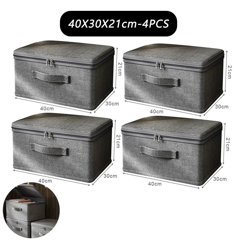 Boîte de rangement pour vêtements avec fermeture éclair, sac de rangement pliable de grande capacité pour vêtements et couettes, organisateur de garde-robe, boîte de rangement pour sous-vêtements: YELLOW