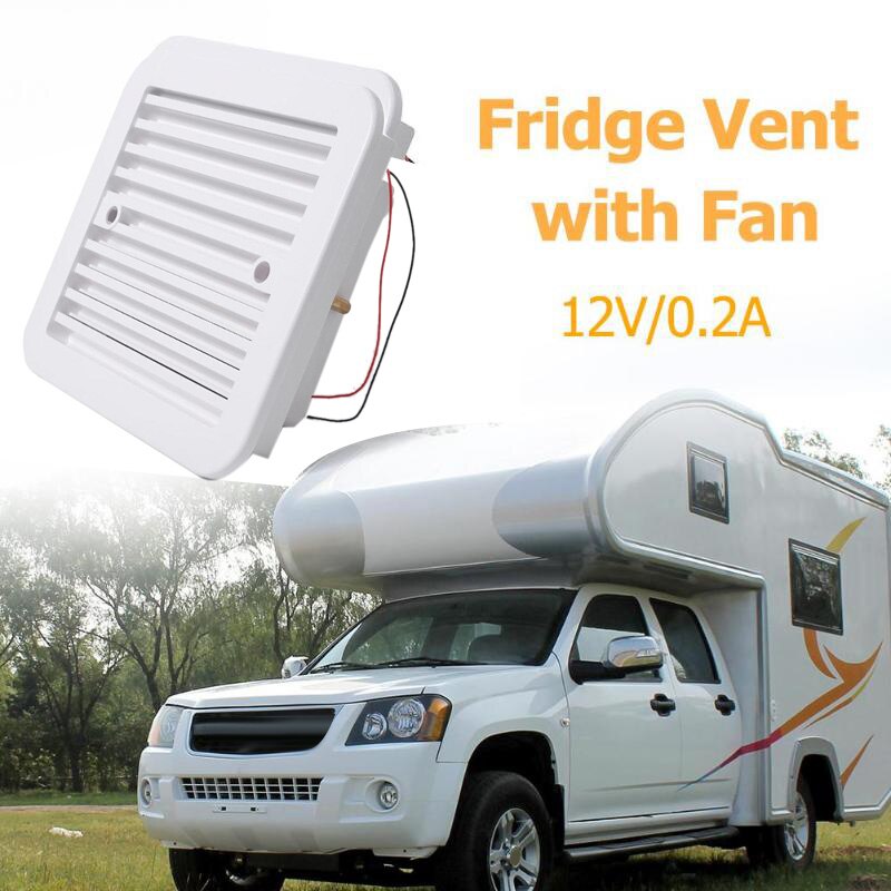 RV-Zijventilator, 12 V, kleine ventilatiesleuf, ontluchting, ontluchtingsventilator voor camper, caravan, camper, stille werking