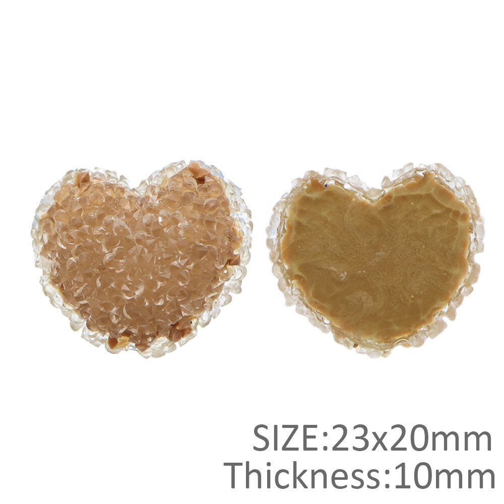 10 pièces coloré amour coeur plein diamant acrylique 3D résine nœud papillon bricolage accessoires Scrapbooking artisanat à la main, 10Yc11339: 1105855001