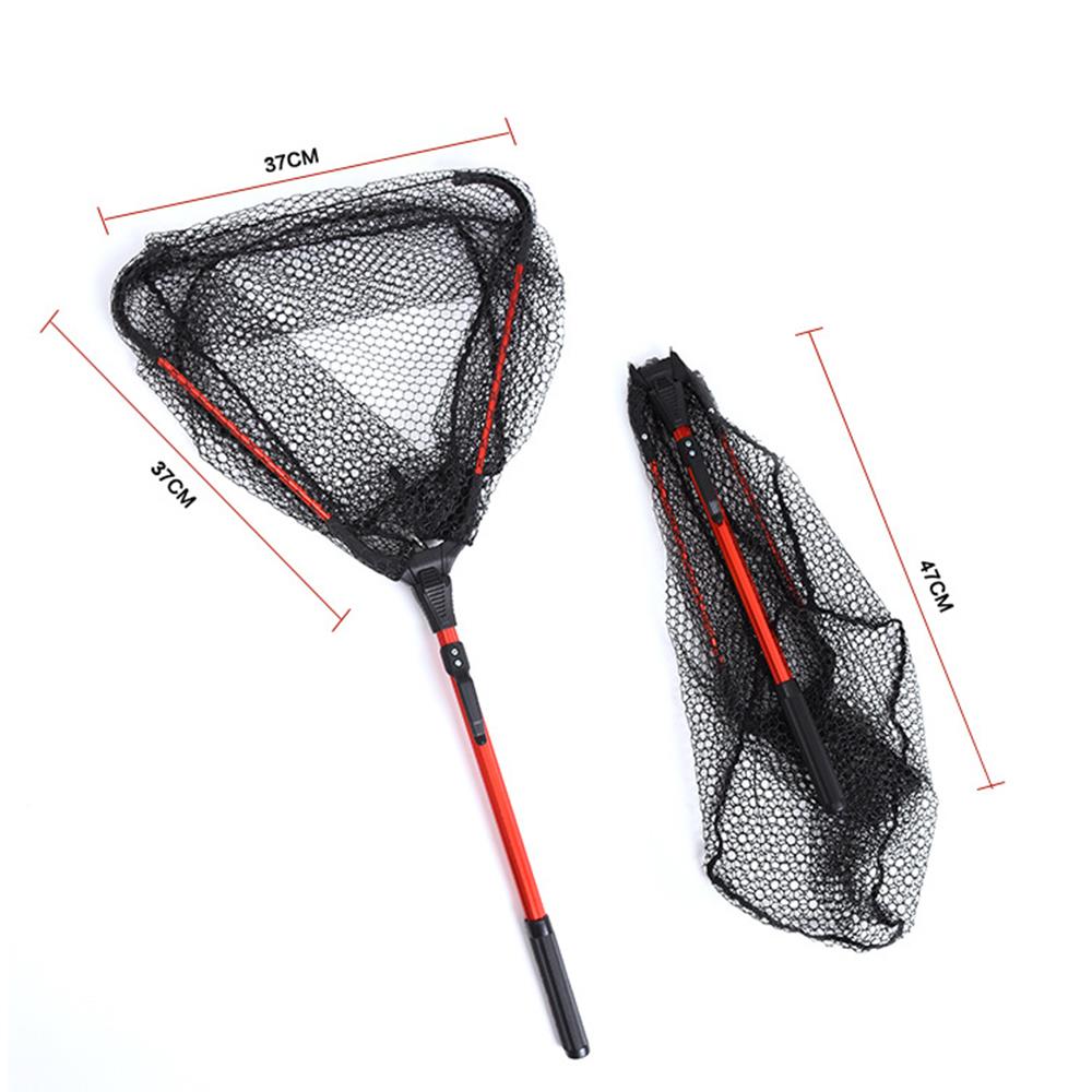 Aluminum Alloy Fishing Net Telescopic Fish Catching Landing Nets Gear Fish Landing Net Foldable Collapsible Telescopic Pole