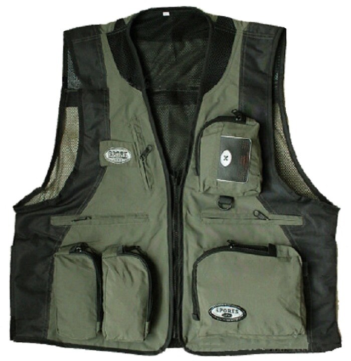 Par udendørs fiskevest fotografering vest multi-pocket overalls mænd og kvinder fiskevest elsker ærmeløs jakke