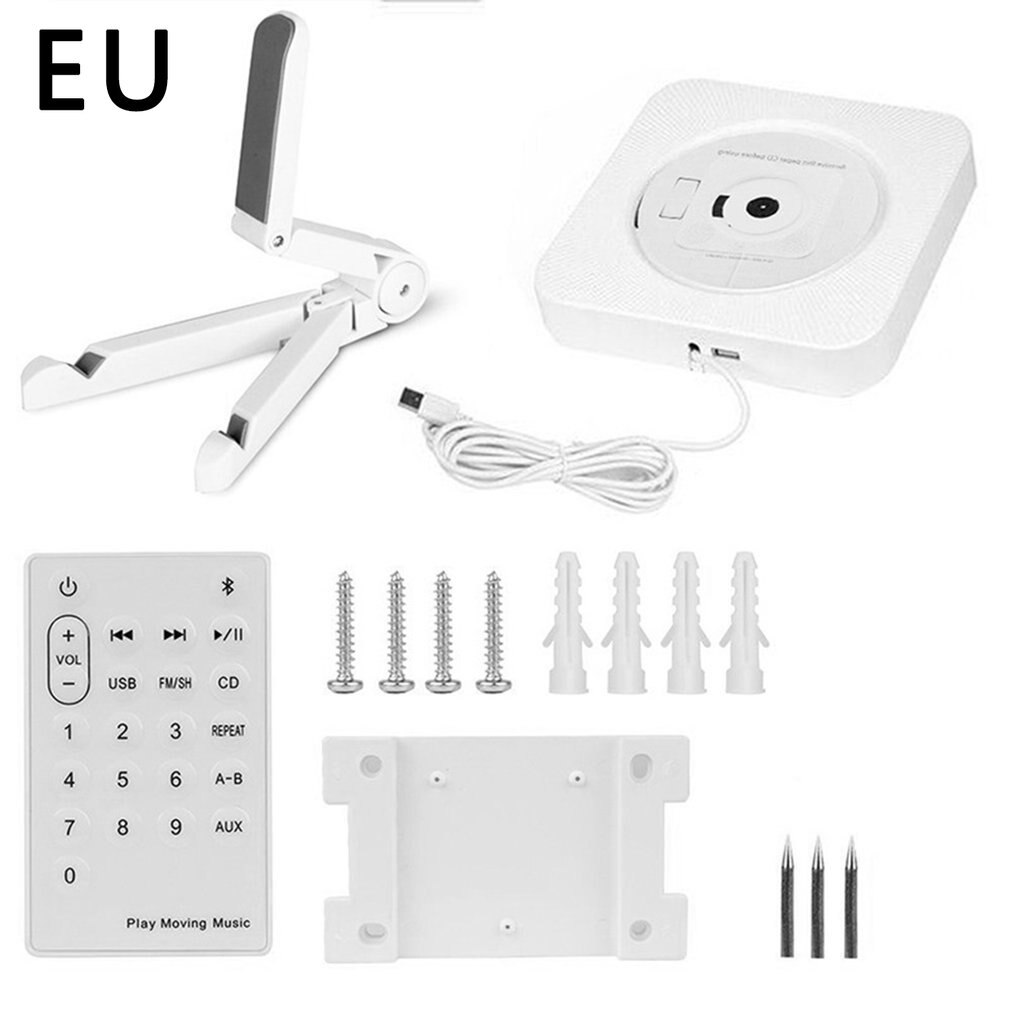 Lecteur CD mural sans fil Portable maison Audio Boombox avec télécommande Radio FM MP3 USB bébé éducation prénatale: EU