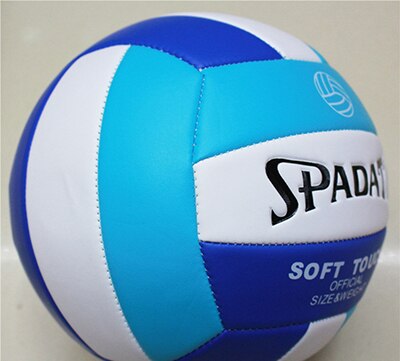 YUYU Volleyball Ball official Size 5 PU Material Soft Touch Match volleyballs indoor training volleyball: white blue blue