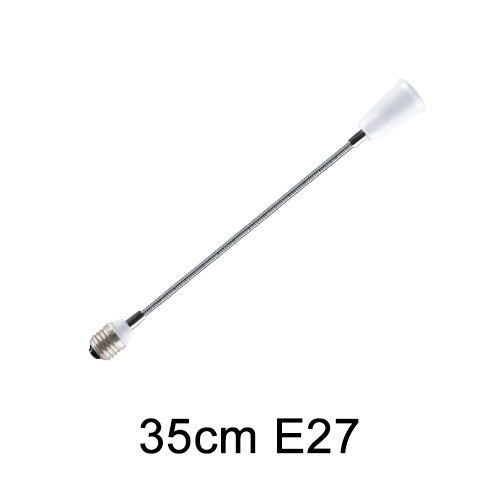 Flexibele E27 Om E27 Led Lamp Base Houder Lamp Schroef Socket Adapter 6/9/15/20/30/35/60Cm Extension Light Holder Converter Fitting: 35CM