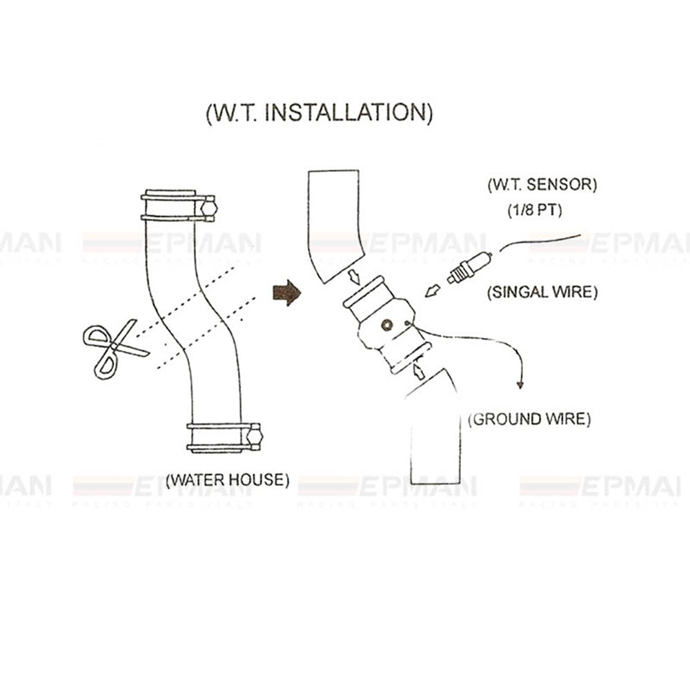 Adapter för vattentemperaturmätare använder en kommersiell sensorfäste  (26/28/30/32/34/36/38/40mm)  aluminium af -wt28