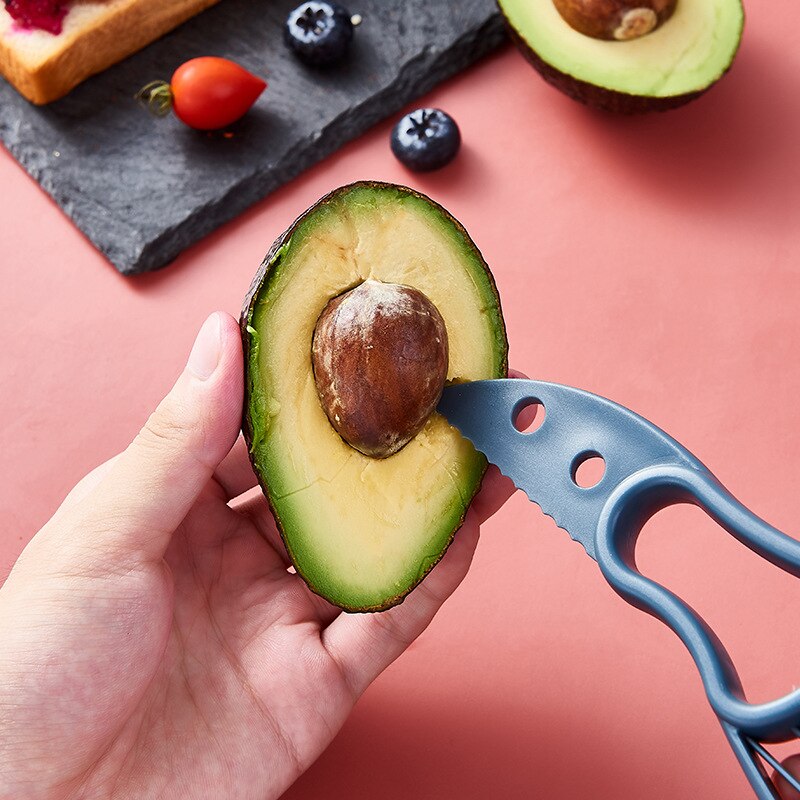 Avocado Slicer Shea Corer Butter Fruit Peeler Cutter Pulp Separator Plastic Knife Kitchen Vegetable Tools Kitchen Gadgets