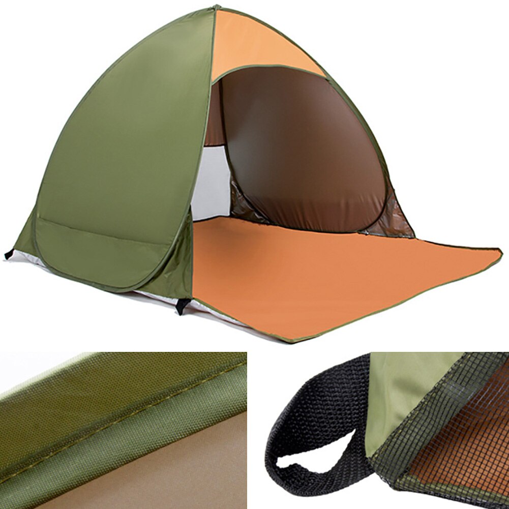 Tente de plage à ouverture rapide pour 2 personnes, abri anti-uv de voyage de Camping de randonnée, hamac d'extérieur, protection contre la pluie et les mouches