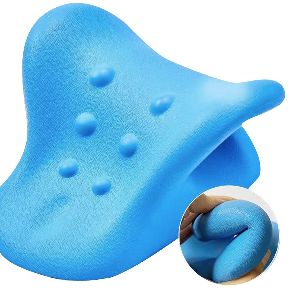 Portable Muscle Relaxation Shoulder Neck Pillow Therapy Alignment Relieve Pain Cervical Spine Stretch Massage