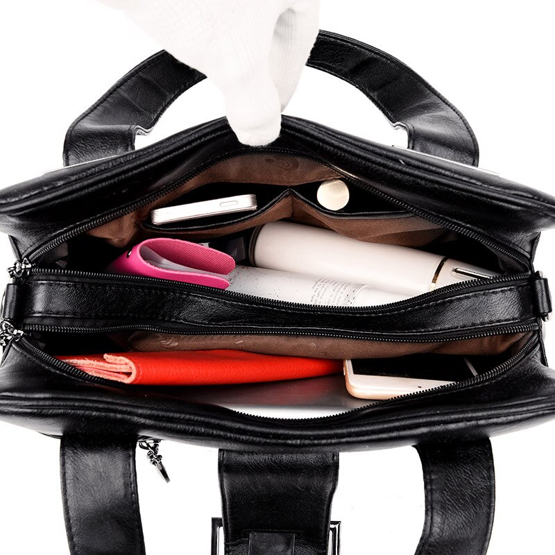 neue Feste Frauen Handtaschen PU Leder Frauen Schulter Taschen Berühmte Damen Umhängetaschen