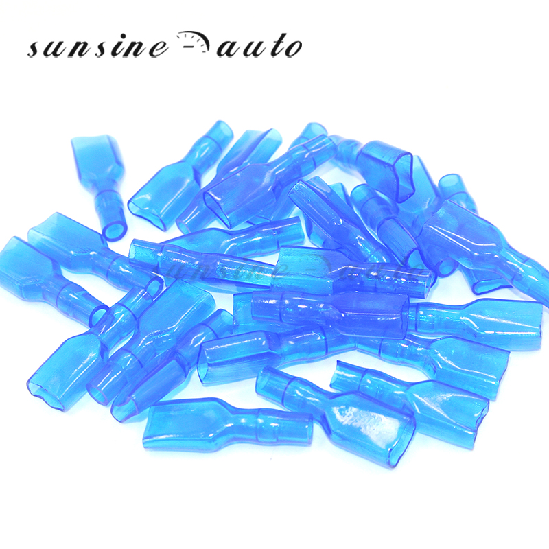 Conectores de cable hembra/macho: 50pc 4.8mm Blue case