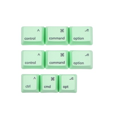 OEM Dye Sublimation Keycaps for Apple Key MAC Key Supplement Command Key Option Key Control Key Supplement /Replacement Keycapss: Green