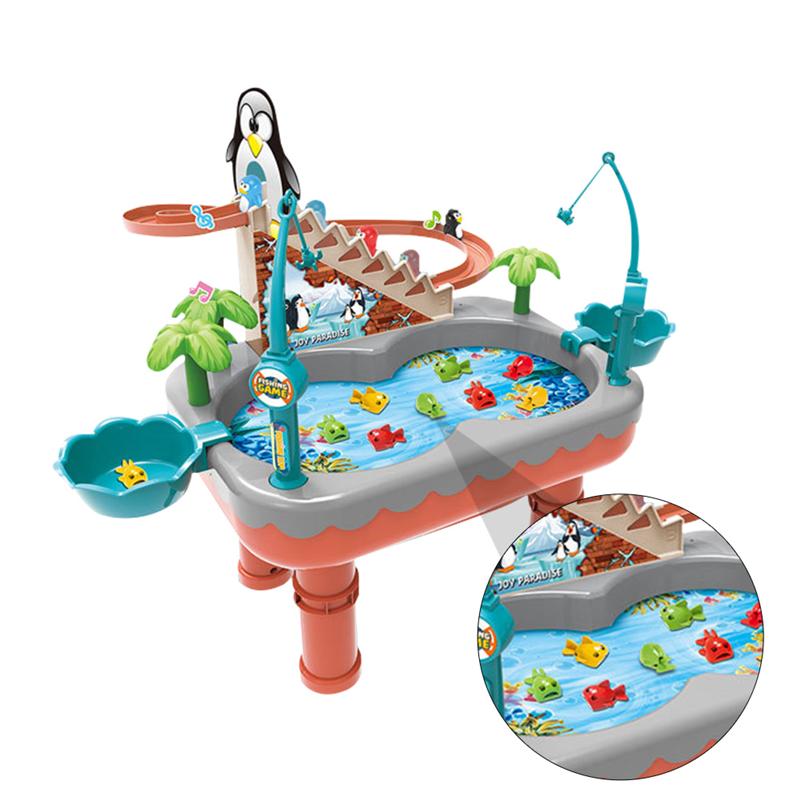 freundlicher Magnetischen Angeln Spielzeug eltern-Art-interaktive Pädagogisches Spielzeug Elektrische Pinguin Treppen Klettern Jungen Mädchen