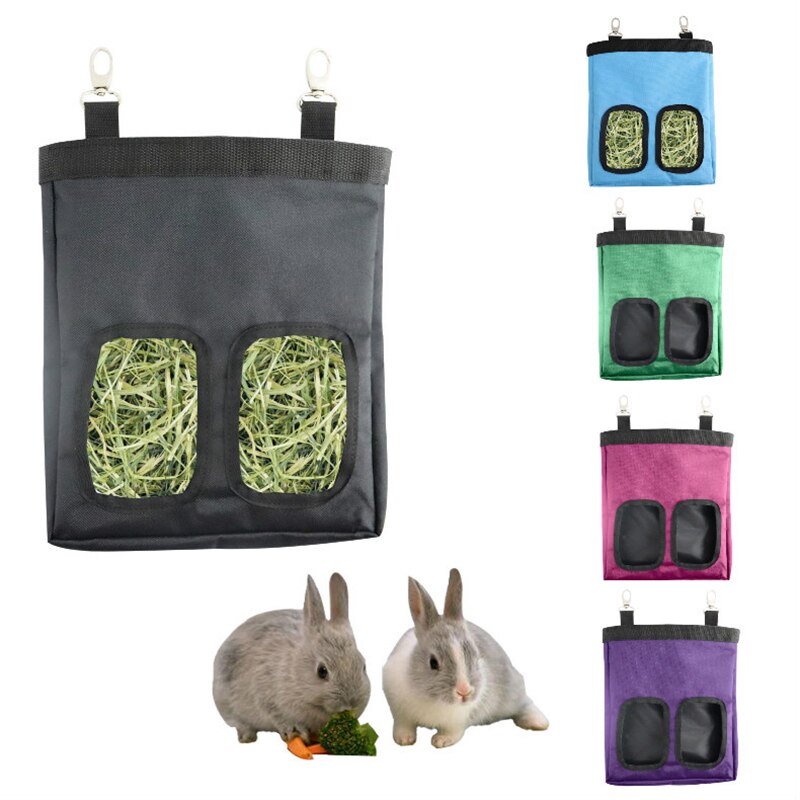 Alimentador de conejillo de indias y conejo Para mascotas, Bolsa de heno colgante, Bolsa pequeña, suministros Para mascotas, Bolsa Para Premios