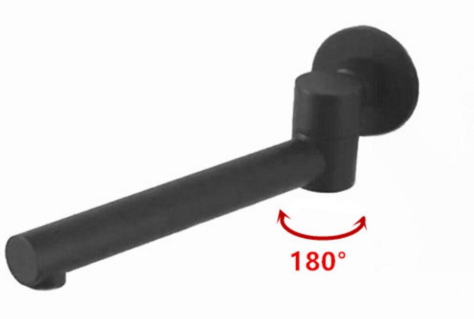 Chromowany lub matowy czarny stałe bas gniazdka ściennego robić montażu na ścianie prysznic wylewka wanna prysznic mikser kran wylewką wypełniacz SA999: B