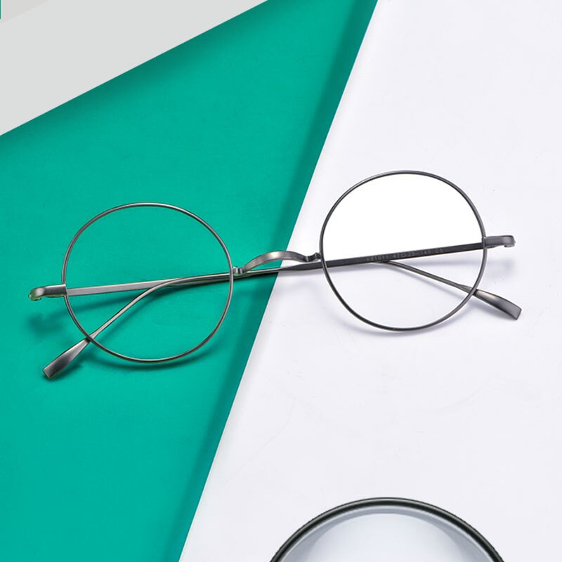 Lunettes rondes en titane pur pour hommes et femmes, rétro japon, myopie, Prescription optique, montures ultralégères, petites lunettes Oculos