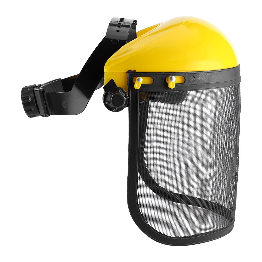 Safety Helmet Hat with Full Face Mesh Visor for Logging Brushcutter Forestry Protection