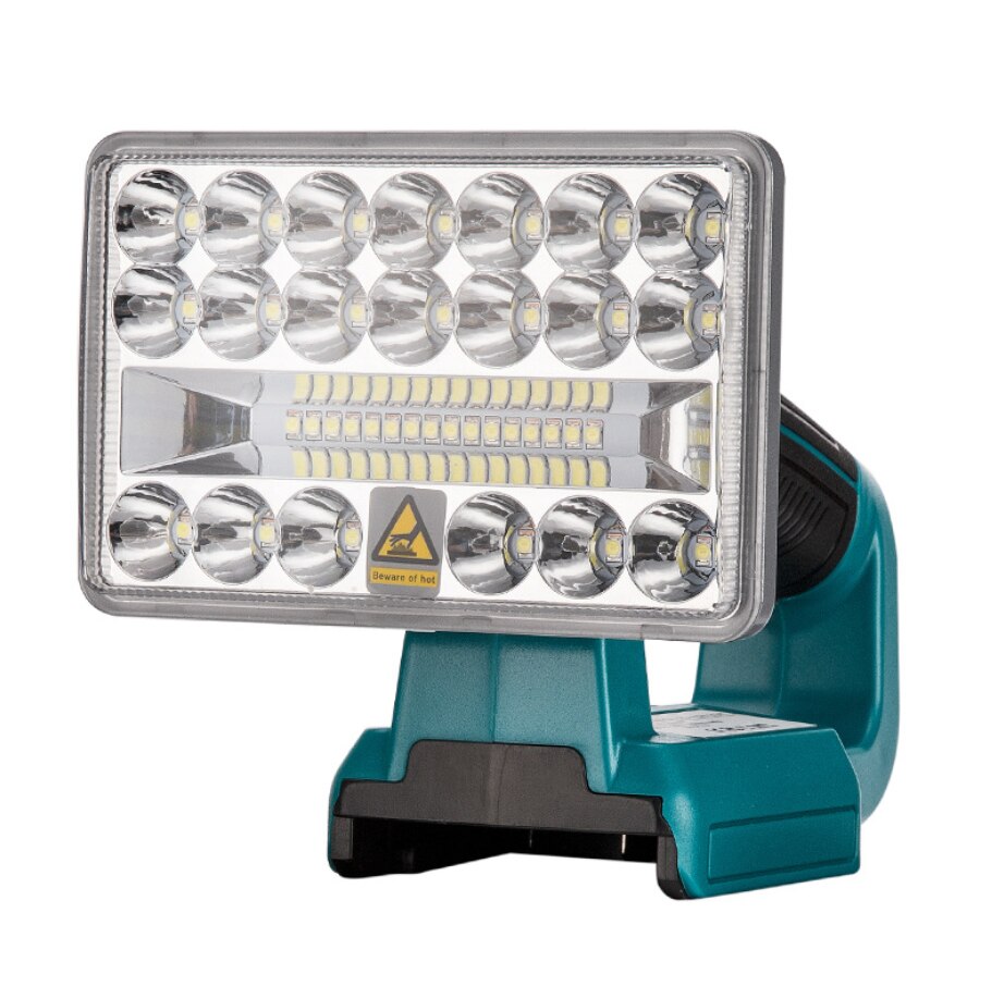 Lampe de travail sans fil pour Makita, lanterne Portable à LED avec batterie Li-ion 18V, projecteur USB, éclairage d'urgence d'extérieur: 5 inches 2000lm 02