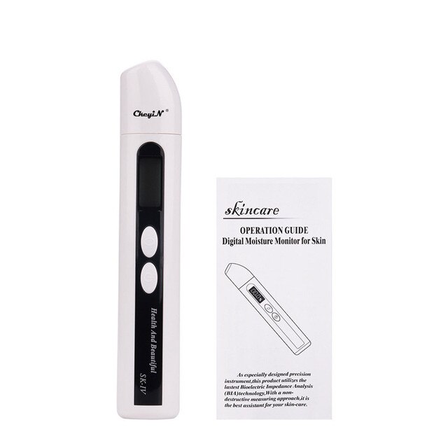 CkeyiN Portable Digital LCD Face Skin Moisture Tester Meter Water Oil Analyzer Monitor Detector Skin Sensor Facial Skin Care: Default Title