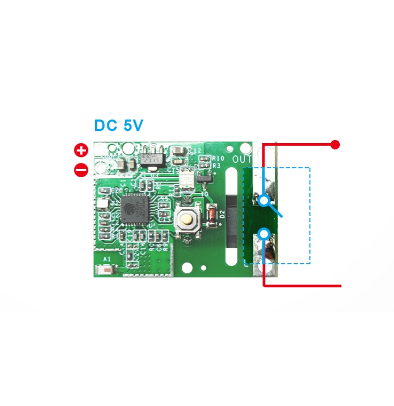 3/5/10Pcs Sonoff RE5V1C Relais Module 5V Wifi Diy Schakelaar Droog Contact Tippen/Selflock werkingsmodi App/Voice/Lan Controle