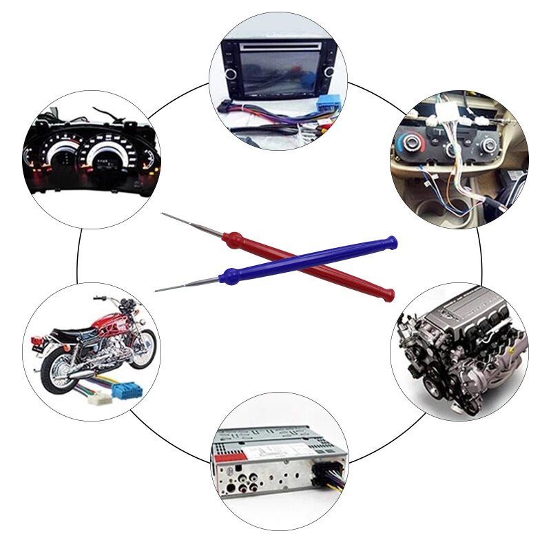 5 Stks/set Auto Plug Terminal Removal Tool Pin Naald Oprolmechanisme Pick Puller Reparatie Elektrische Verwijder Draad Puller Handgereedschap Kit