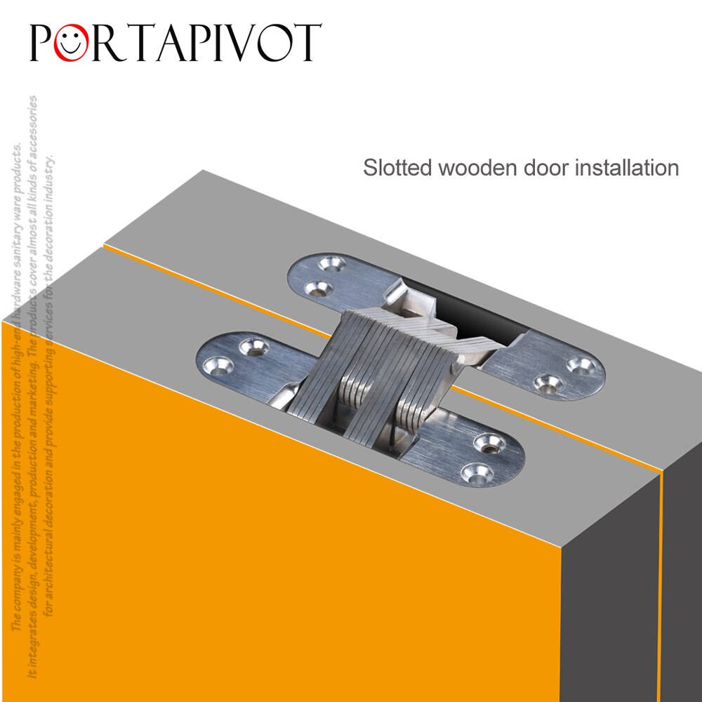 2PCS PT 304 Stainless Steel Hidden Hinges Seven Size Invisible Concealed Folding Door Hinge For Kitchen Furniture Hardware