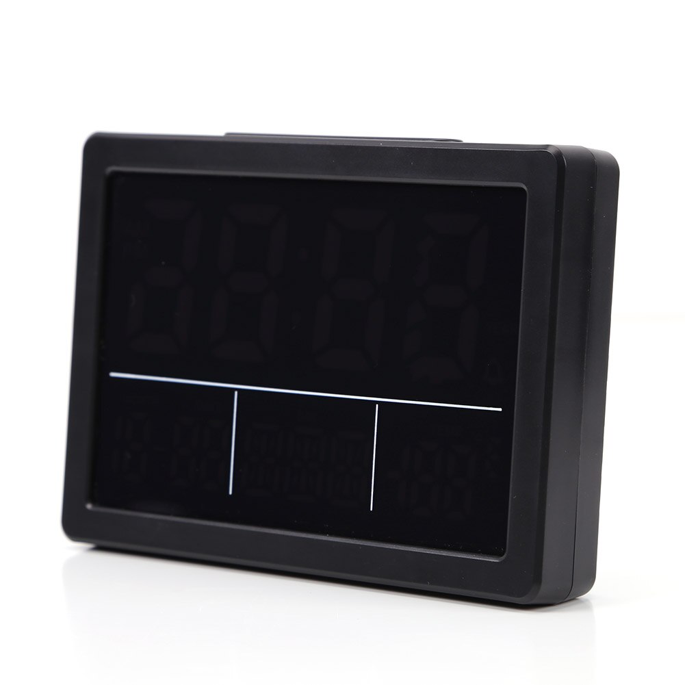 Silent Digital LED Alarm Clock Table Desk Temperature Humidity Meter Date Weather Station Screen Display Clock