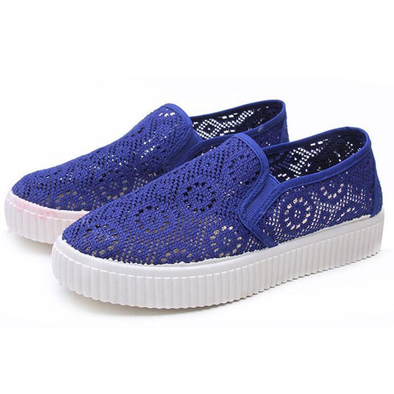 THEAGRANT Platform Witte Schoenen Zomer Ademend Uitsnede Espadrilles Flats Loafers Slip-On Sneakers Schoenen Vrouw WFS3057