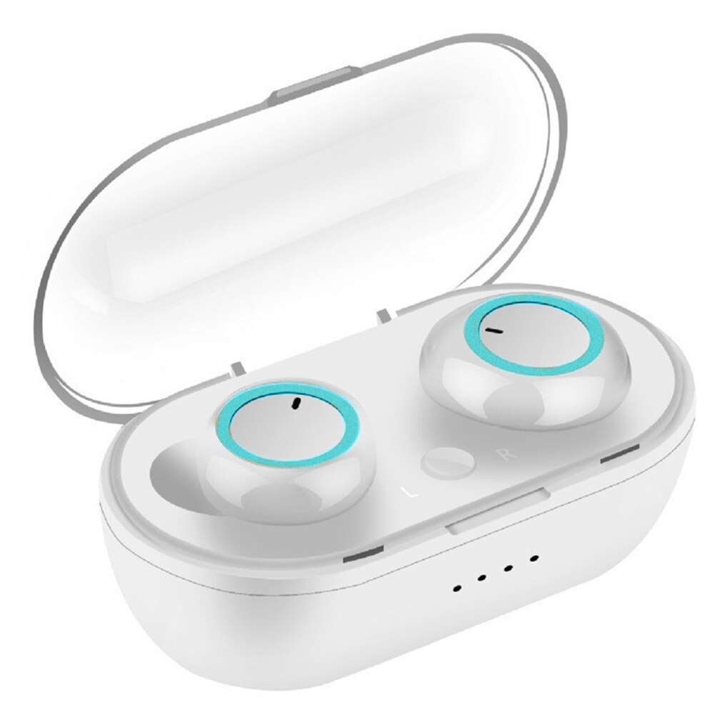 IPX6 Waterproof Wireless Earphones 5.0 Touch Control  Bluetooth Earphone Earbuds with Mic Charging Box Automatic Pair наушники: White Blue