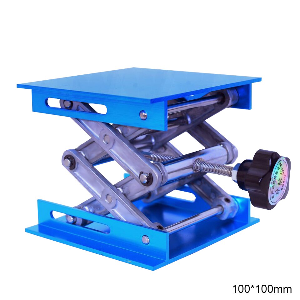 4"x4" 100x100mm Aluminum Router Lift Table Woodworking Engraving Lab Lifting Stand Rack Lift Platform Woodworking Benches: Aluminum Alloy