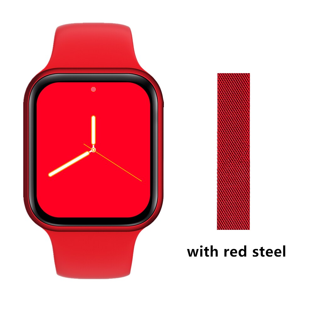 Cobrafly UP6 Smart Uhr Männer 1,75 zoll Bildschirm Bluetooth Anruf 1GB Speicher Musik Uhr 6 Wasserdichte Band PK Serie 6 IWO 13 W26: R2 add red steel