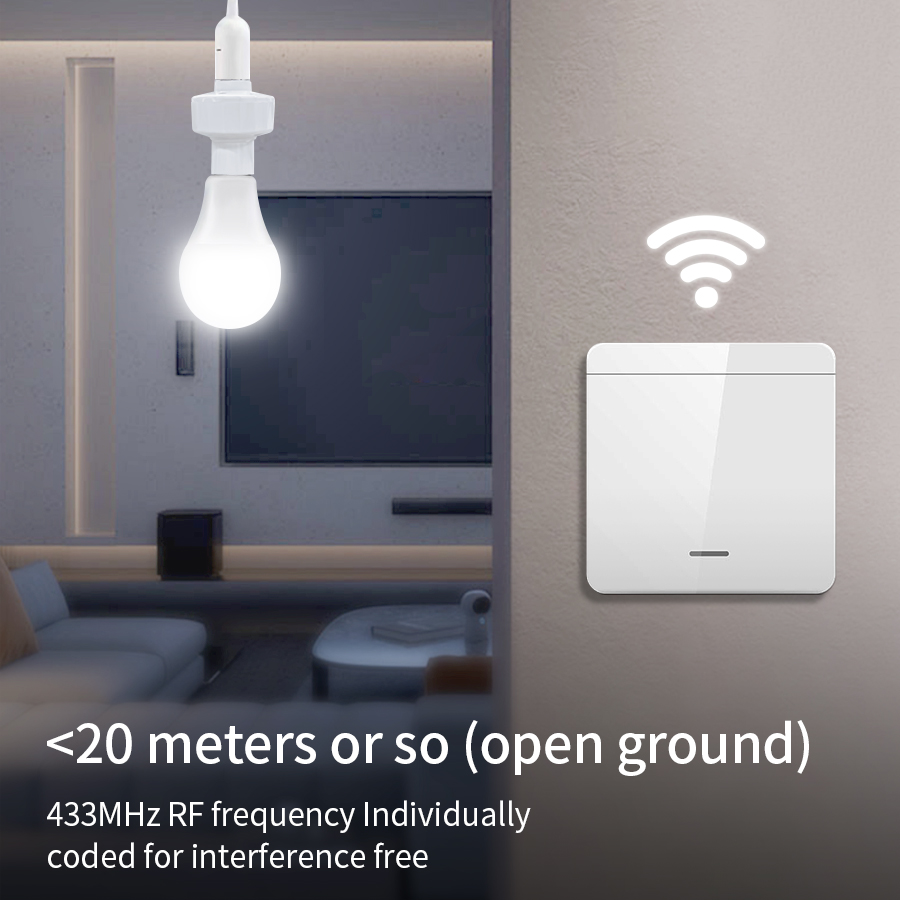 RF 433 Mhz Drahtlose Fernbedienung Licht Lampe Halfter 110 V 220 V E27 Lampe Basis Licht Schalter 1/2/3 Gang Zauberstab Schalter für LED-lampe