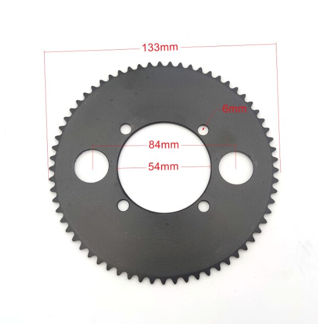 1 stk 25h 65t tannhjulskjedehjul 54mm til lommesykkel mini atv quad e-scooter sykkel motorsykkel del: Stil a