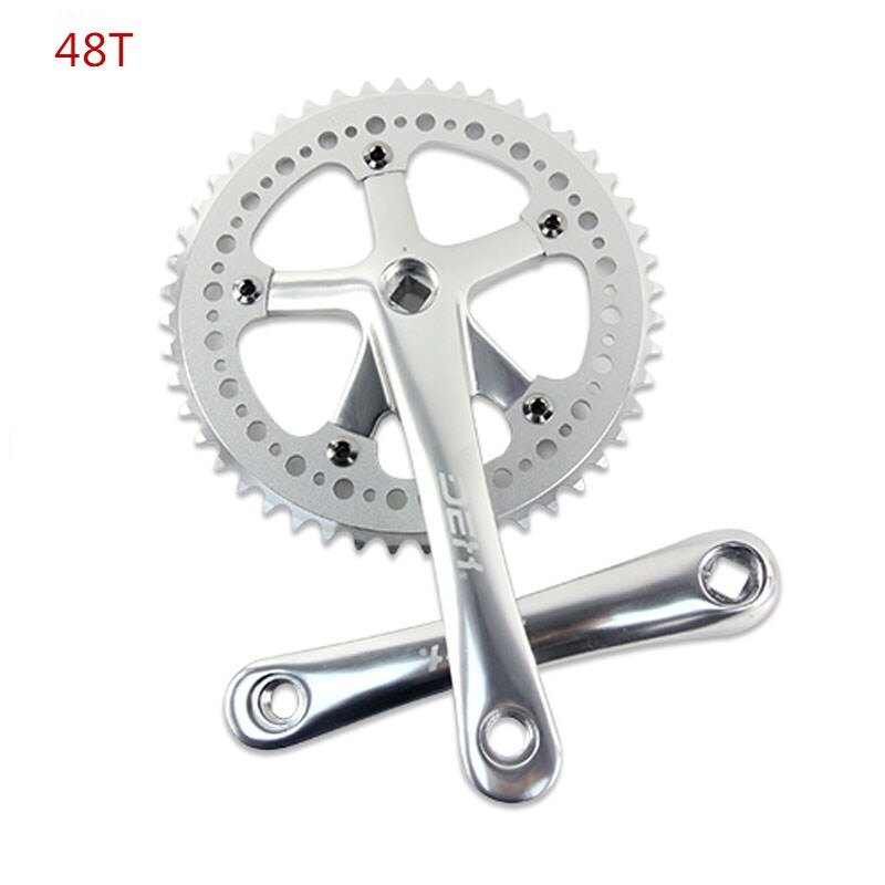 46t/48t/52t*170mm ultralichte aluminium crank racefiets retro kettingblad fiets crankstel & crank holle kettingwiel czy 005: 48t splinters