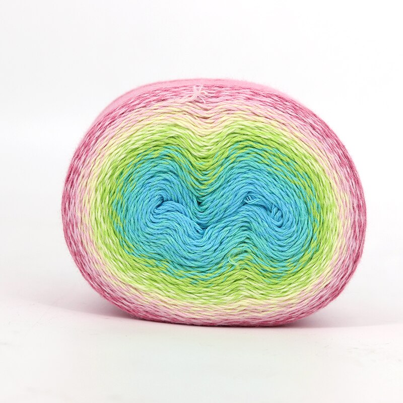 COOMAMUU Thin Rainbow Yarn 220G/ball Dyed Crochet Yarn Cotton Knitting Yarns Thread for DIY Cape Sweater: 105