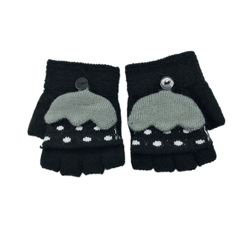 Children Mitten Gloves 6M~3T Baby Boys Girls Umbrella Print Gloves Kids Winter Gloves Warm Mittens With Cover: B