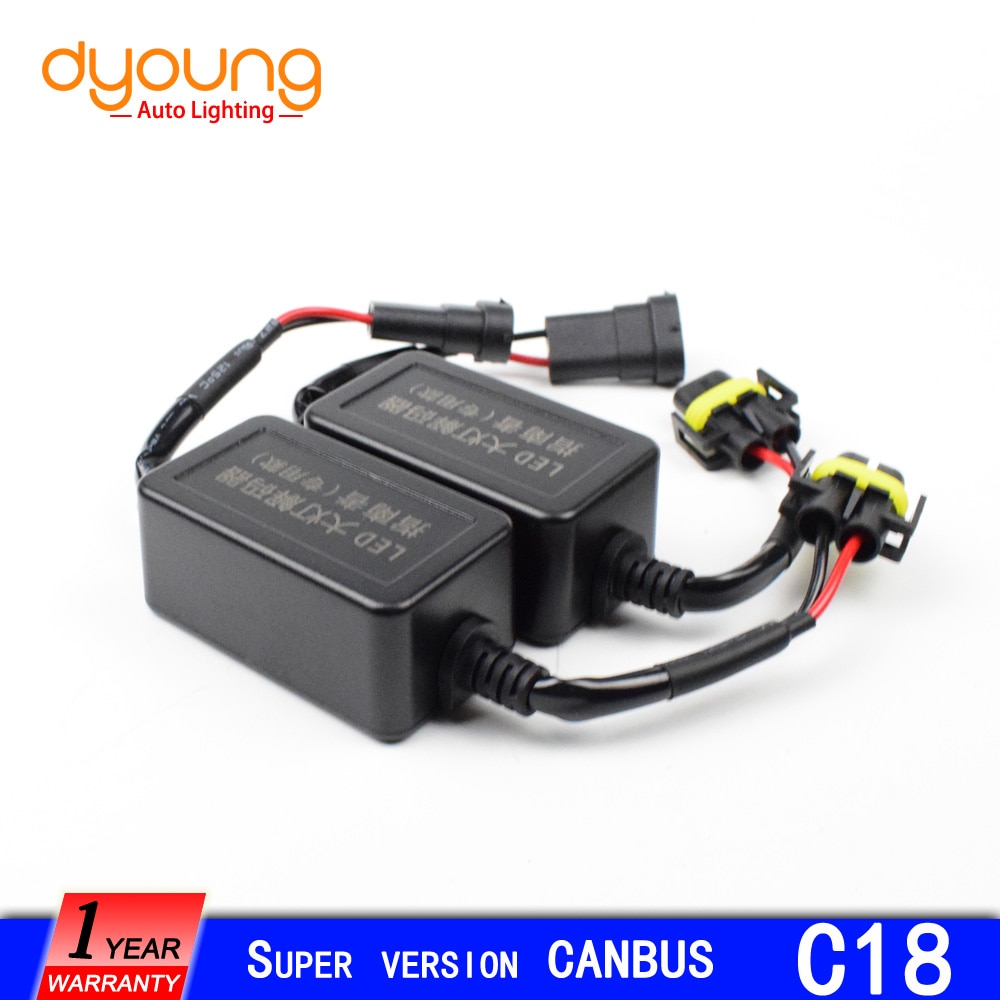 Decoder Led Canbus H7 Belastingsweerstand Versterken Led Canceller H4 Koplamp Emc H1 H3 H8 H9 H11 880 9005 9006 9012 Hir2 2Pcs C18