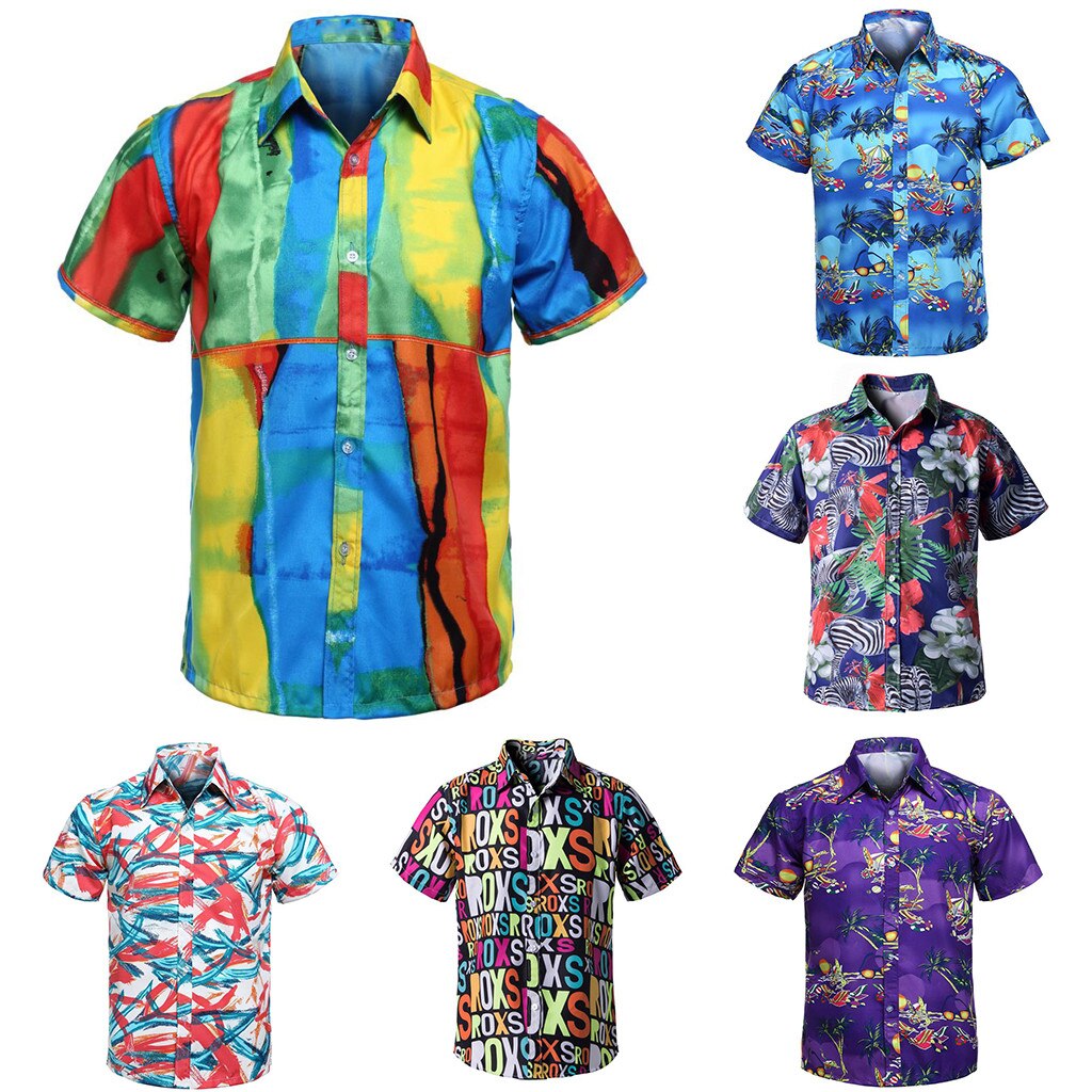 Camiseta primaveral de feitong para hombre con estampado de pareja de piratas de Surf de verano de manga corta Unisex # w45