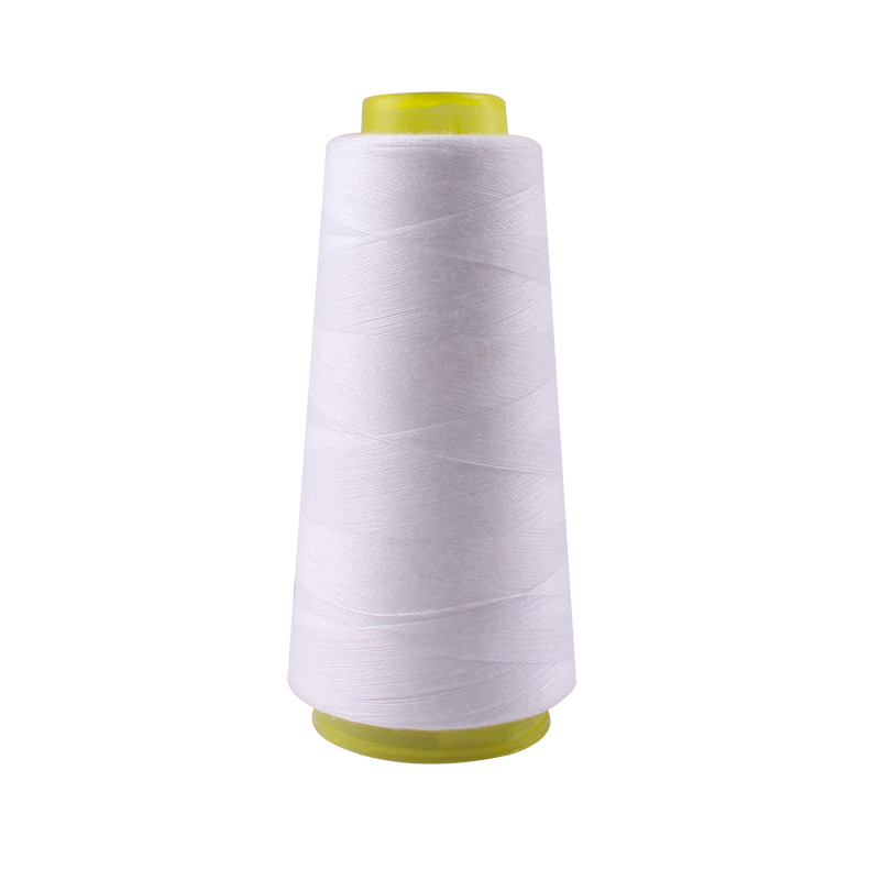 Regenbogen-Nähgarn, 1500 Jahre, buntes Polyester-Nähgarn, Overlocking-Garn: Weiß