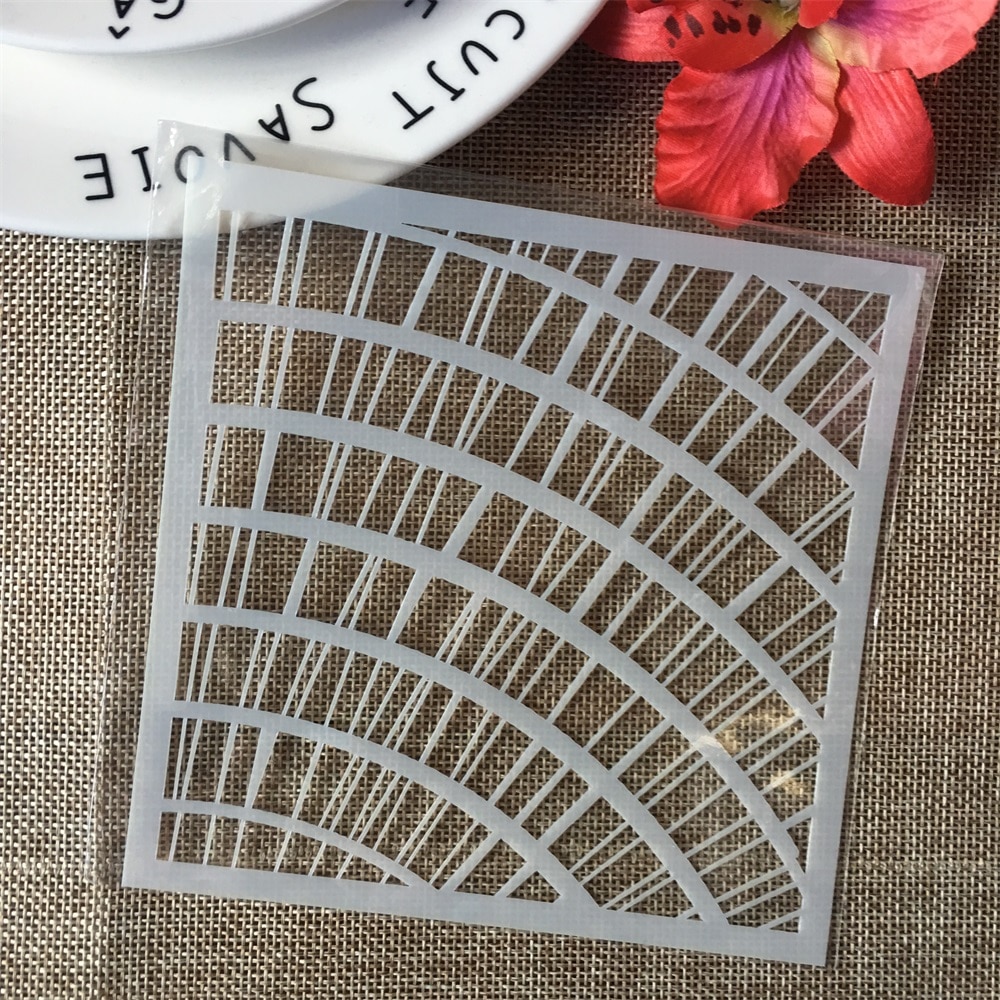 9 Stks/set 5 "Ronde Golvend 3D Cirkel Diy Gelaagdheid Stencils Schilderij Plakboek Kleuring Embossing Album Decoratieve Kaart Template