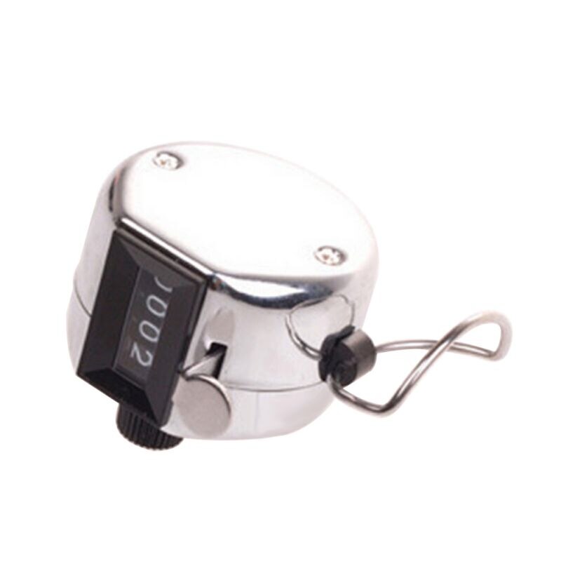 Hand held metal 4 Digits Number Tally Counter Clicker Golf Hand Tally Click Counter