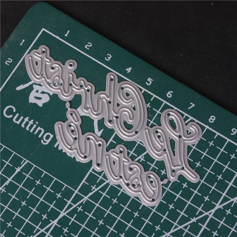 Metalen Stansmessen Gelukkig Moederdag Letters Die Cuts voor Kaarten Maken Scrapbooking Embossing Fotoalbum Decor Stencil DIY Craft Sjabloon Scrapbooking Die Cuts Metaal