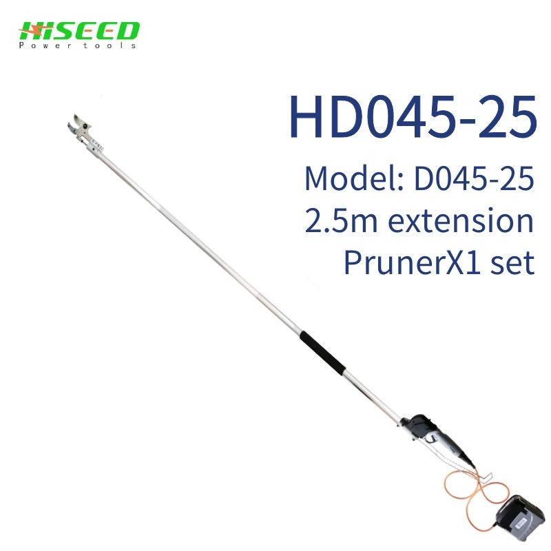 lastest and light extension pole pruner (35mm cutting 8-10 hours working, 0.8- 2.5 meter)