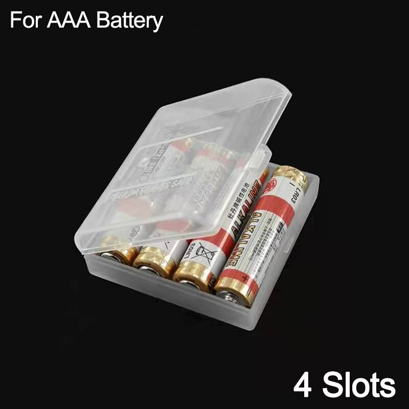 Plastic AA/AAA Battery Case Cover Rechargeable Battery Container Organizer Battery Holder Storage Box for 2 4 8xAA AAA Batteries: For 4x AAA