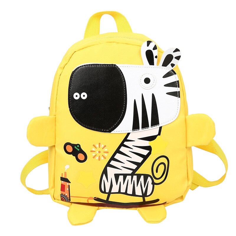 Cartoon Nylon Children Backpacks Toddler Kindergarten Schoolbag Kids Backpack Zebra Children School Bags Girl Boy Backpacks: Yellow