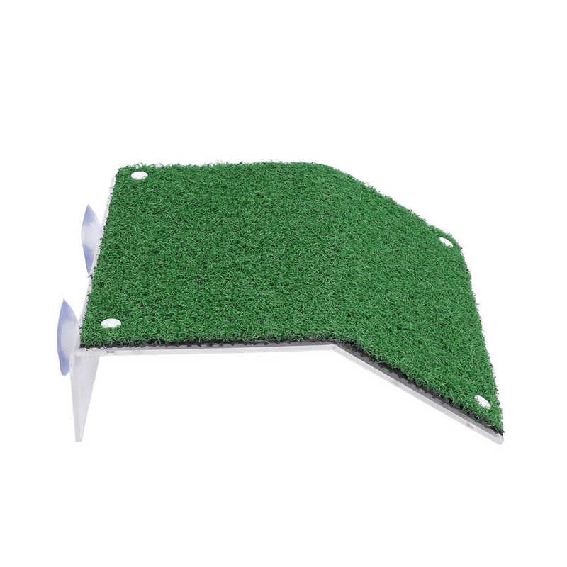 Tortoise Terrace Artificial Green Lawn Turtle Climbing Terrace for Aquatic Pet: large