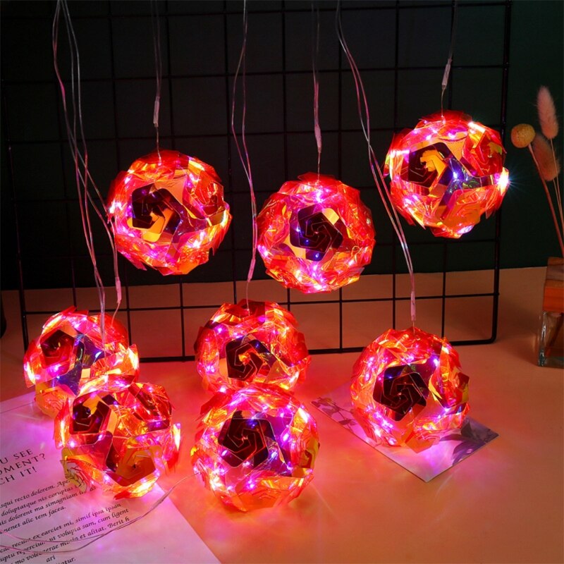 8 LED Globe Ball String Lights Indoor Outdoor Fairy Lights for Christmas Tree Garden Fence Paito Yard Home Party Decoration